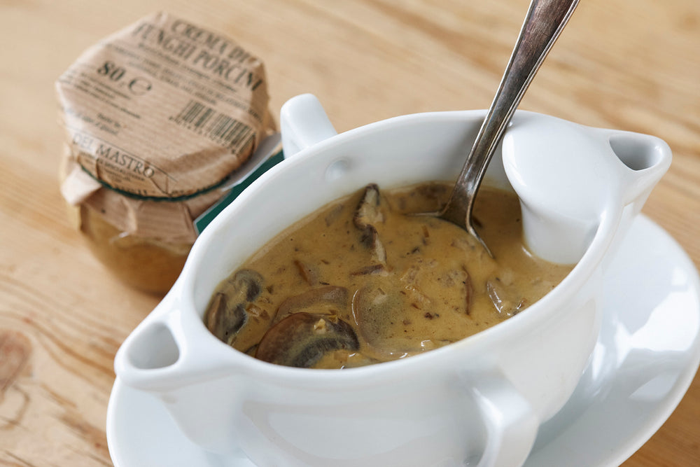 Pollo ai funghi - Stegt Kylling bryst med svampesauce