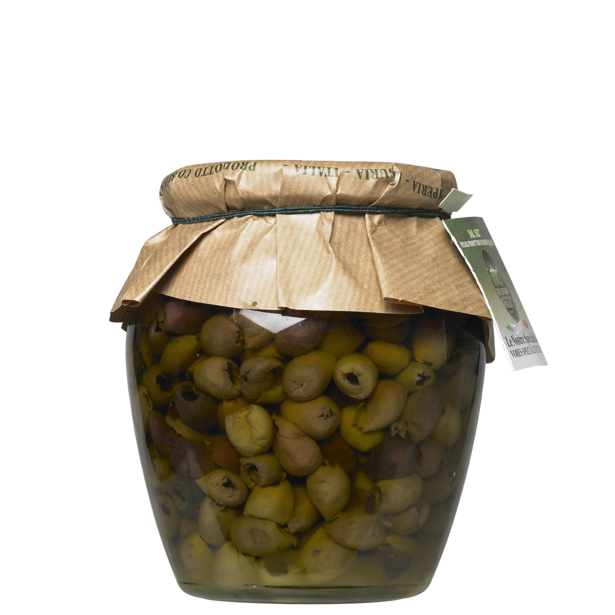 Taggiasca oliven i extra jomfru olivenolie u/sten 480 g